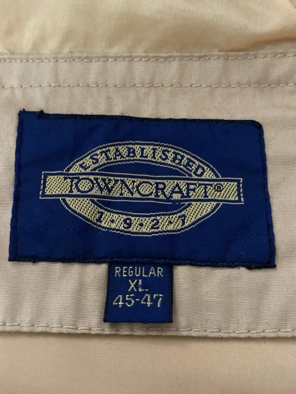 Towncraft Light Tan Bomber Jacket Members Only Style XL